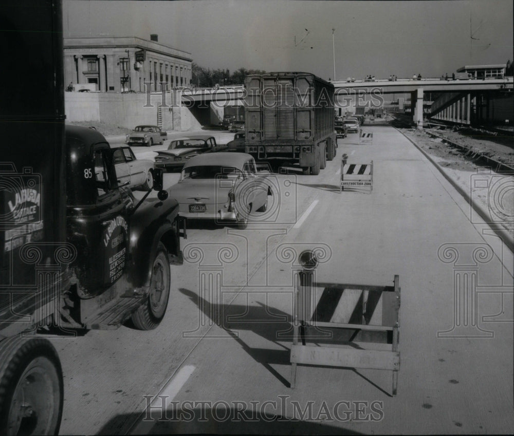 1960 Press Photo Congress Expressway Traffic Tied Up - RRU88903 - Historic Images