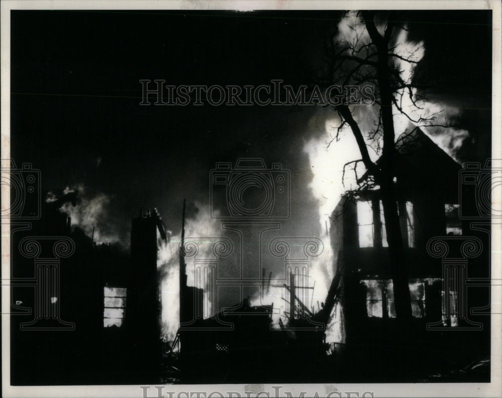 1985 Fire South Union Street Four Homes - Historic Images