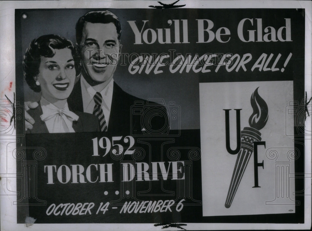 1958 United Foundation Torch Drive Poster-Historic Images