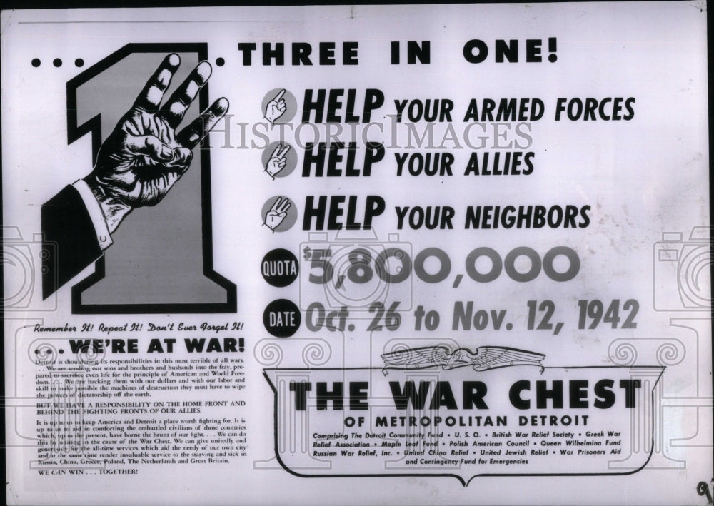 1953 The War Chest of Metropolitan Detroit - Historic Images