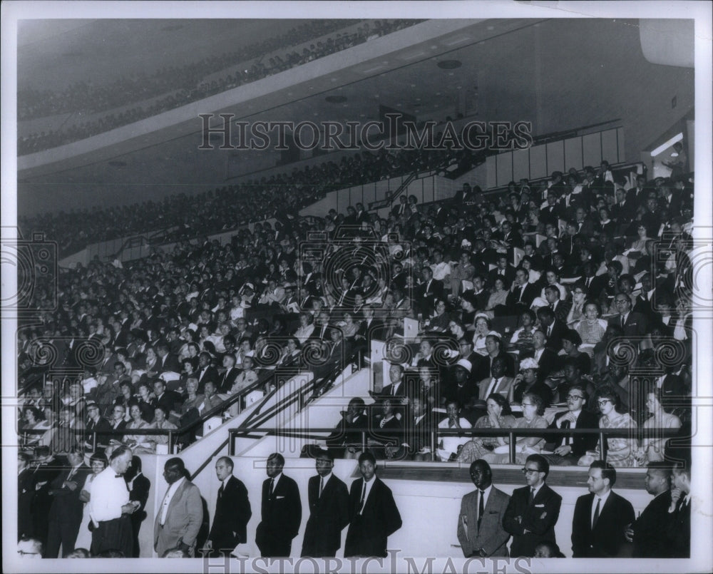 1961 People Jazz music festival auditorium - Historic Images