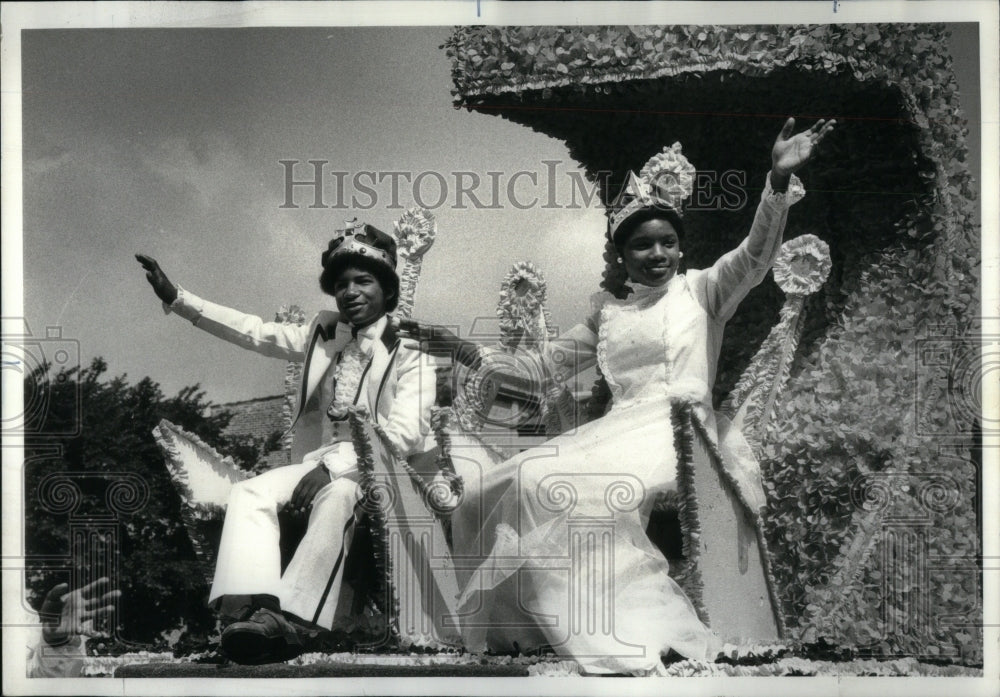 1977 Press Photo Charles Riley Tara Bell Billiken King - RRU90185 - Historic Images