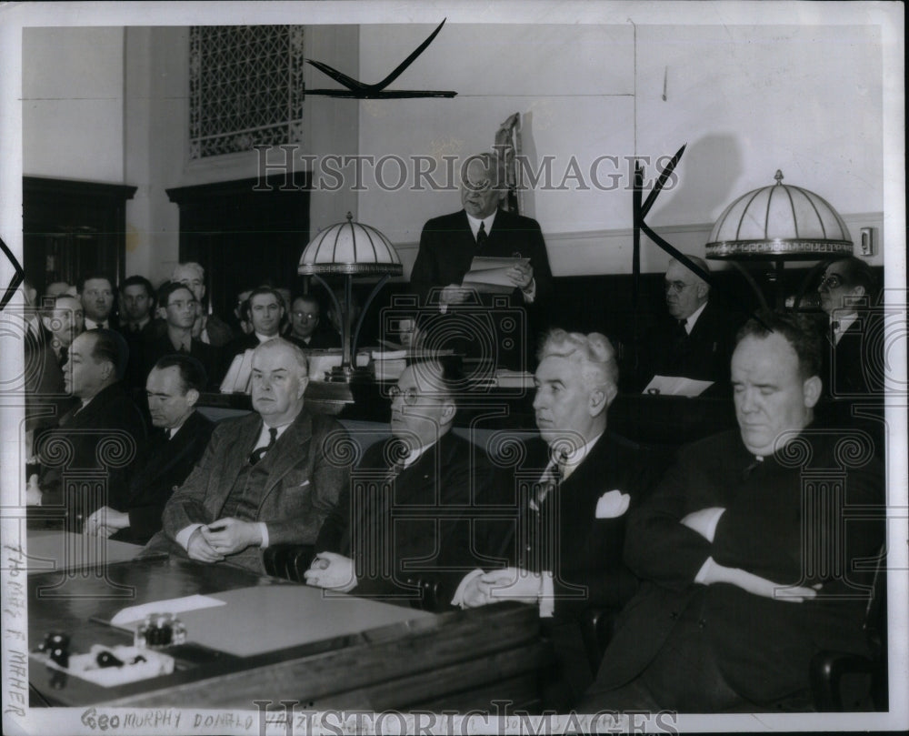 1940 Judge Edward Jeffries Memorial Service - Historic Images