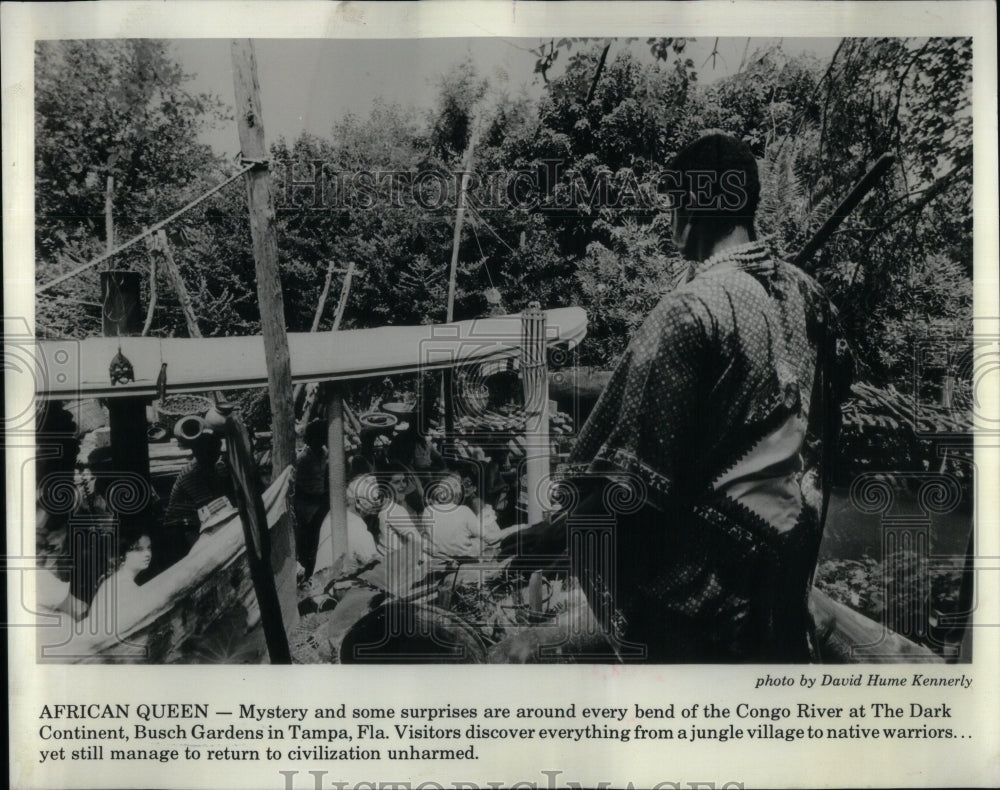 1980, African Queen Busch Gardens River Dark - RRU90593 - Historic Images