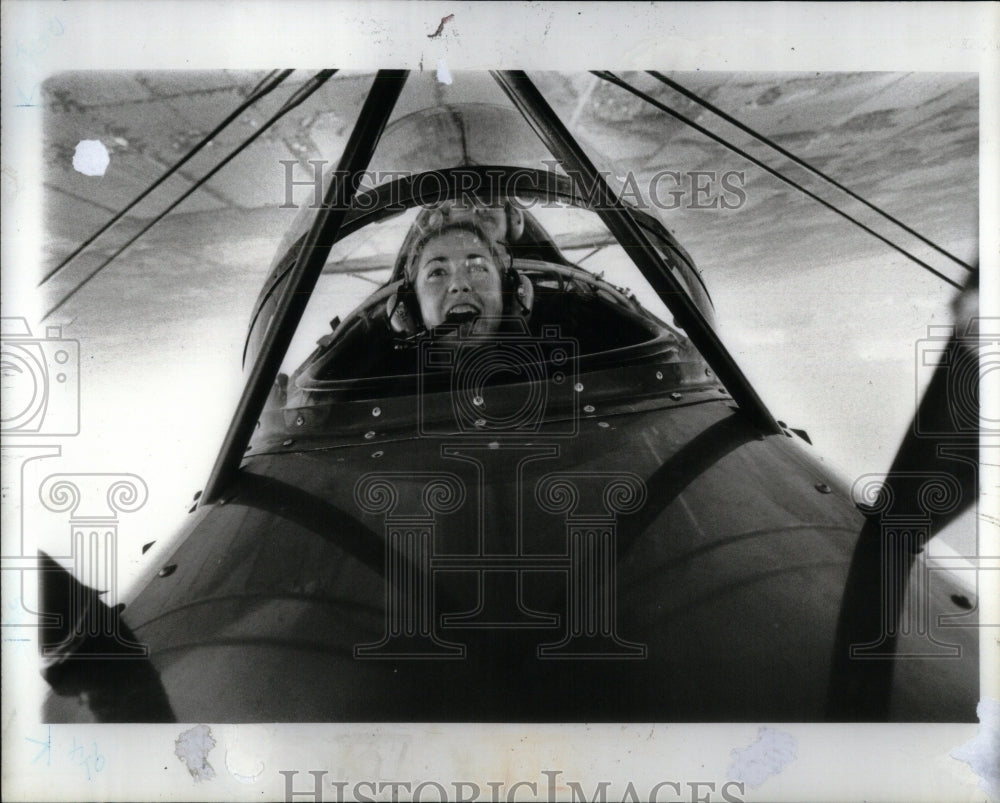 1984 Press Photo Chet Zechowski Pitts built plane Cubin - Historic Images