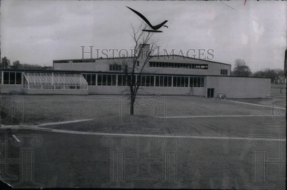 1951 Rear View School Work Shop Gymnasium - Historic Images