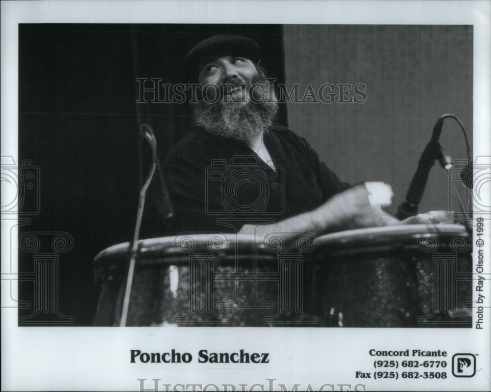 Press Photo Poncho Sanchez American jazz band singer - RRU91439-Historic Images