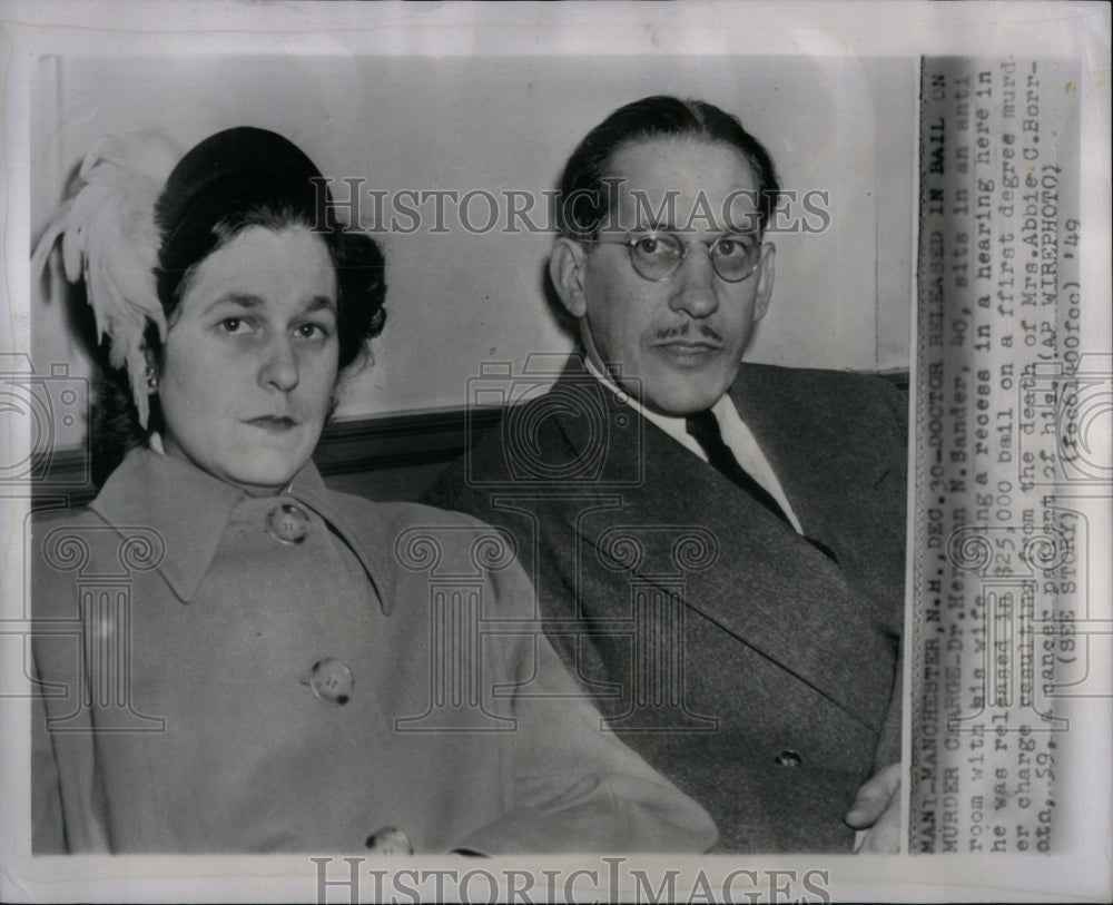 1949 Press Photo Dr Herman Sander Bail Murder Charge - RRU91573 - Historic Images