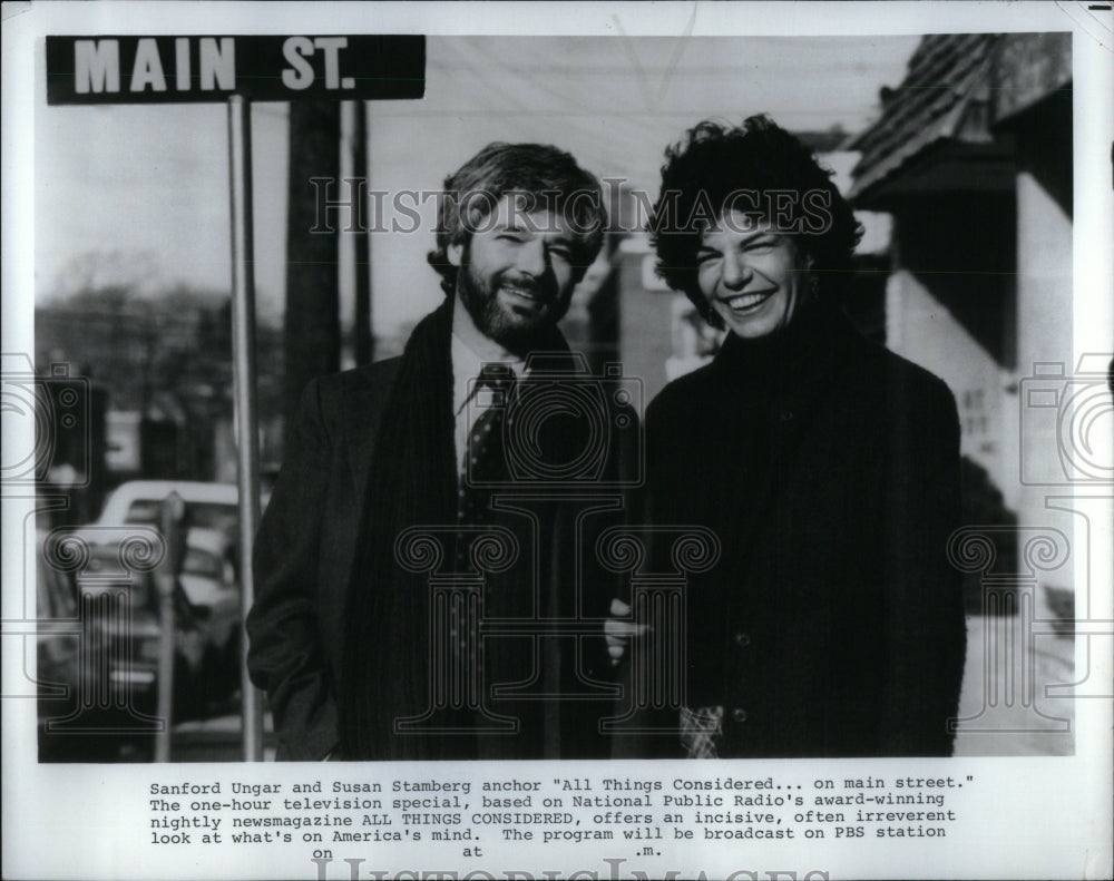 1982 News Sanford Ungar And Susan Stamberg - Historic Images