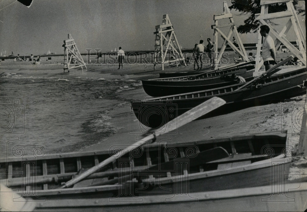 1968 polluted Lake Michigan North Beach - Historic Images