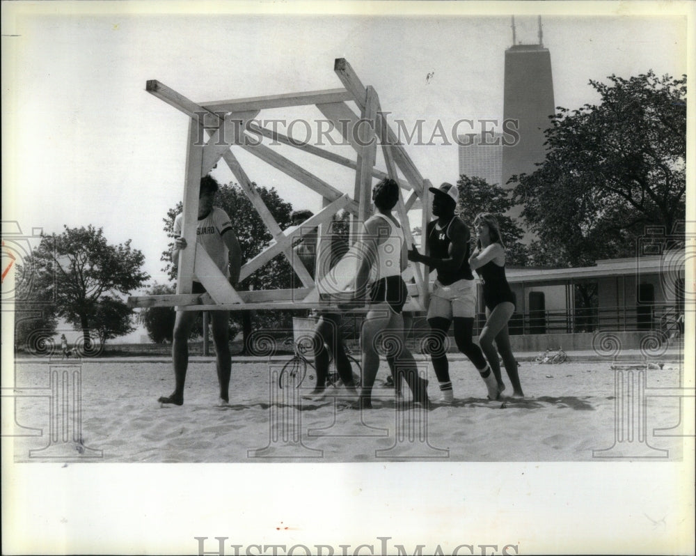 1981 North Avenue Beach Illinois - Historic Images