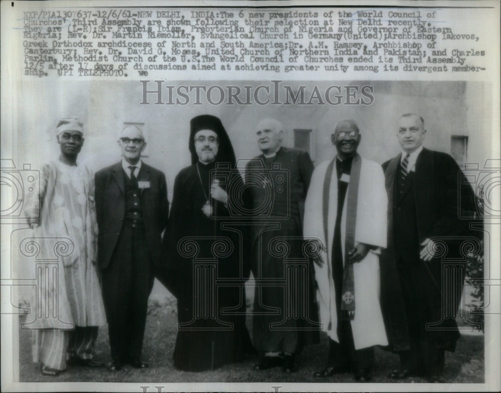 1961 Press Photo New Presidents of World Council of Chu - RRU93357 - Historic Images