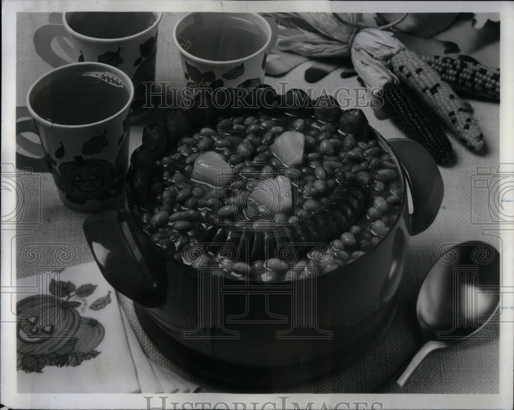 1975 Franksand Beans Pineapple Chunks Dish - Historic Images