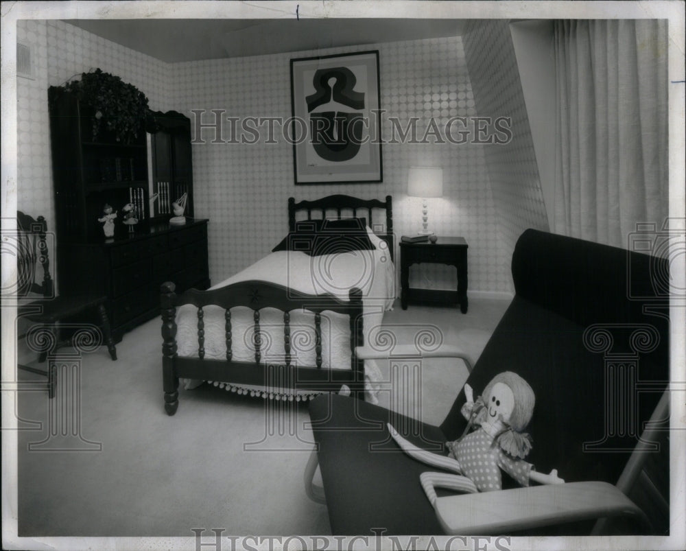 1970 Bedroom Interior House Decoration  - Historic Images