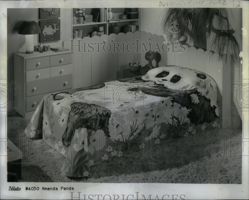 1969 Jungle Bed Room Amanda Panda Monkey - Historic Images