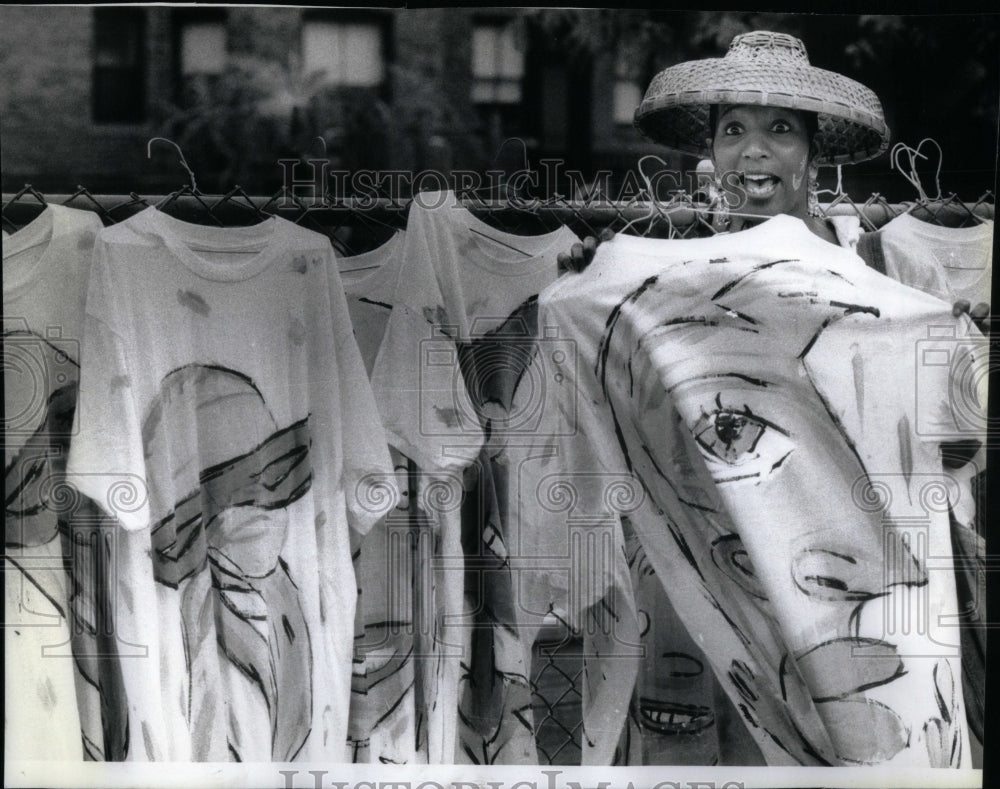 1990 Hand Painted T-shirt on exhibition-Historic Images