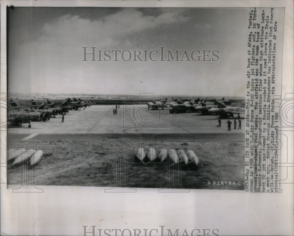 1960 U S Air Force Adana Tanks Sabre Jet - Historic Images