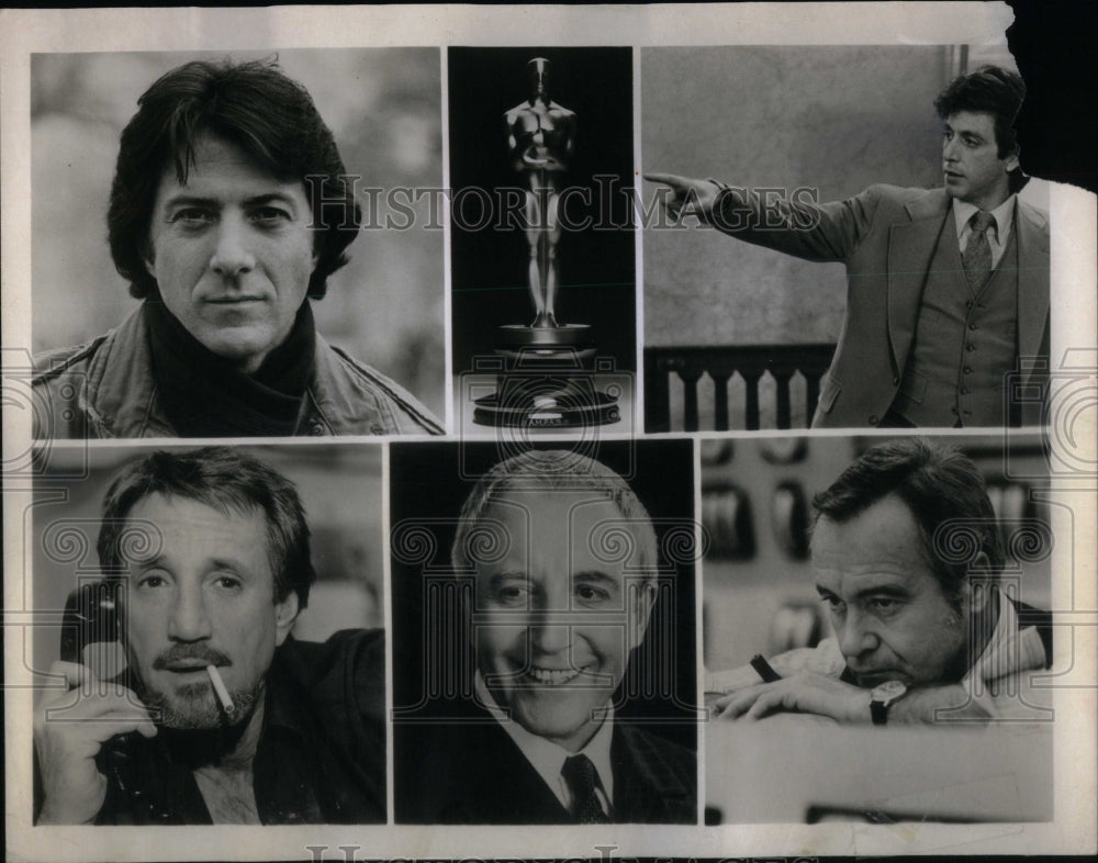 1980 Press Photo Dustin Hoffman Oscar Al Pacino Lemmon - RRU95863