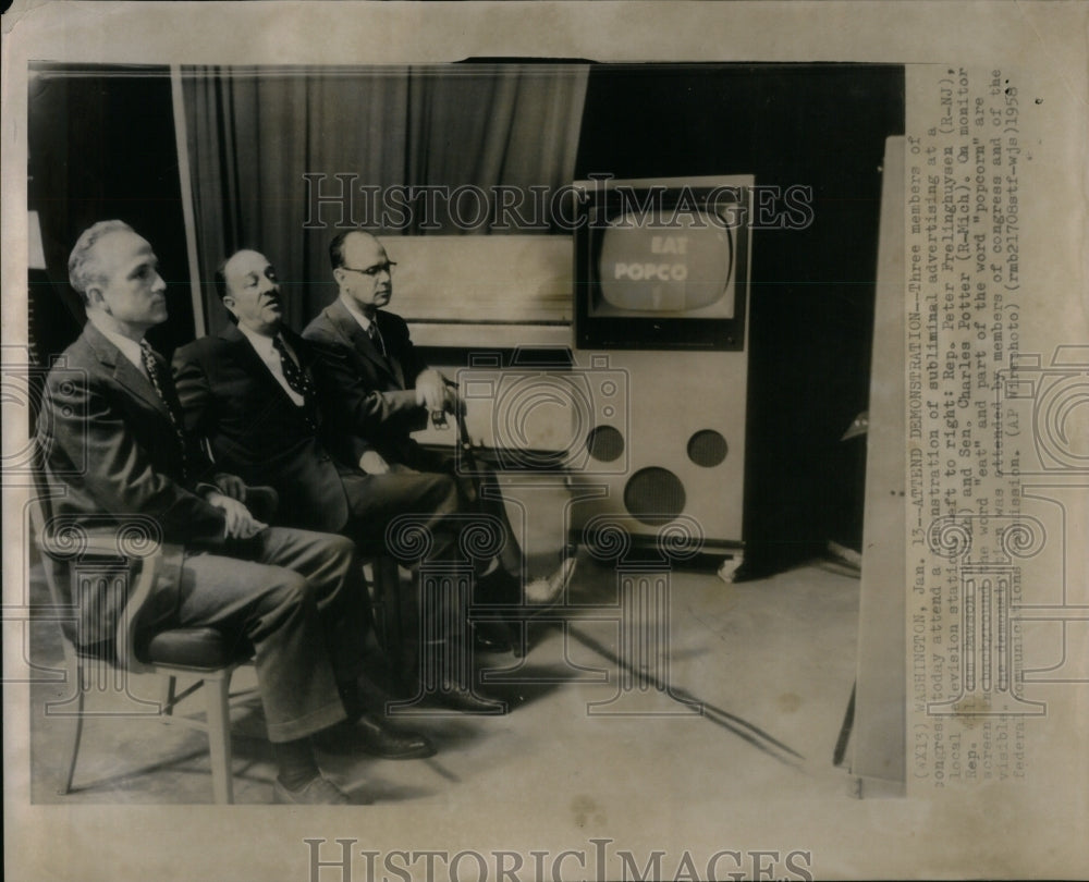 1958 Subliminal Advertising US Congress-Historic Images