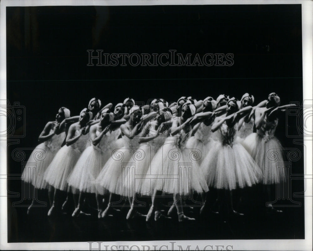 1985 Press Photo Swan Lake Milwaukee Ballet Auroras Art - Historic Images