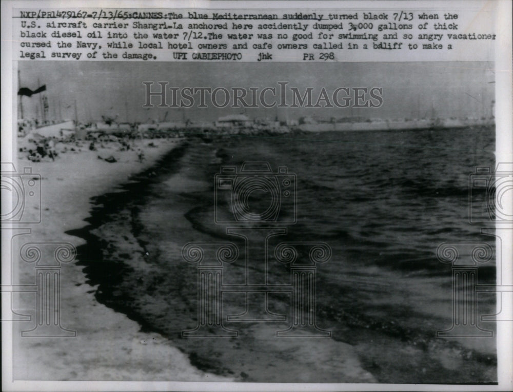 1965 Press Photo Blue Mediterranean Aircraft Diesel Oil - RRU96191 - Historic Images