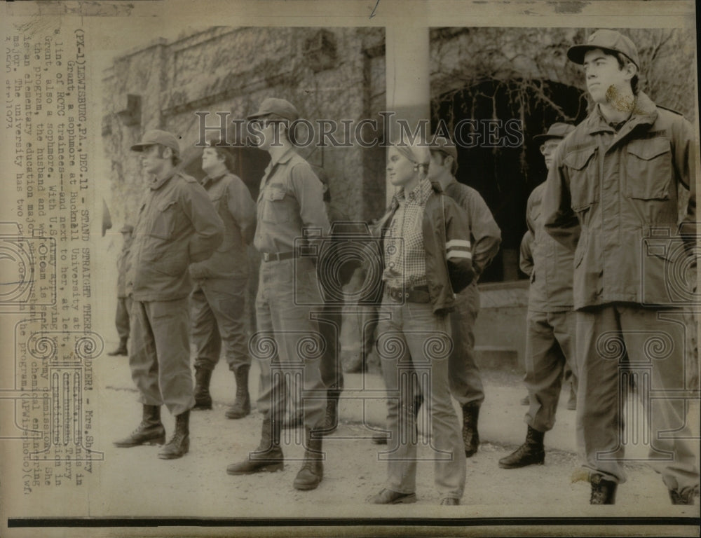 1973 Mrs Sherry Grant ROTC trainees Bucknel-Historic Images