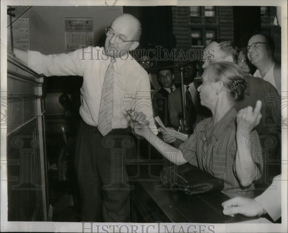 1953, Roman Keller Clerk Anna Korona Judge - RRU96525 - Historic Images