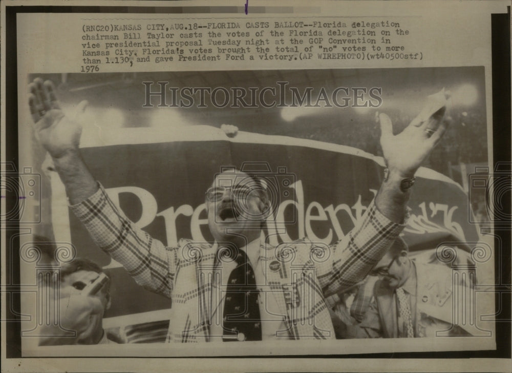 1976 Florida Delegation Bill Taylor Votes  - Historic Images