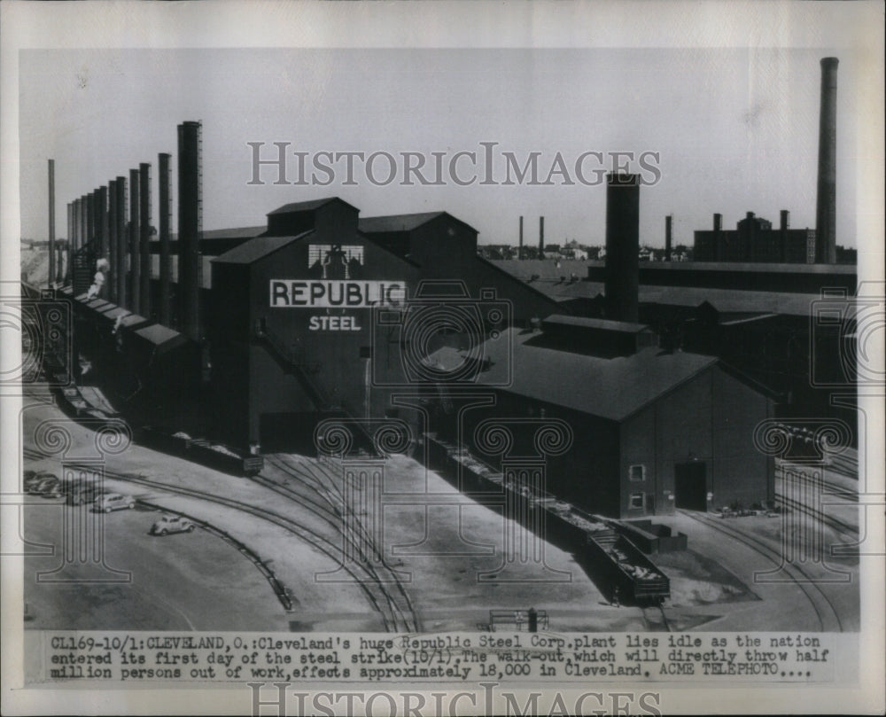 1949 Press Photo Republic Steel Corporation Strike - RRU96621 - Historic Images