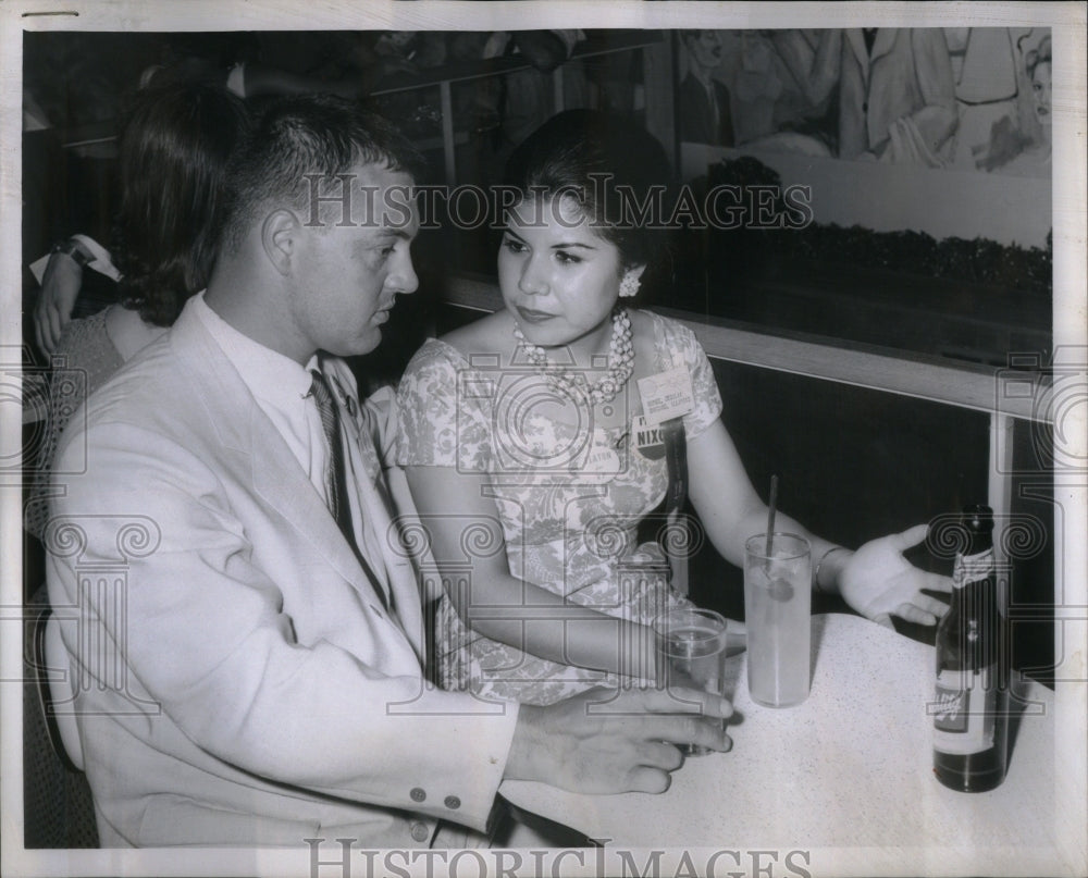 1960 Press Photo Cecelia Munoz Jacob Sommers Ticket - RRU96689 - Historic Images