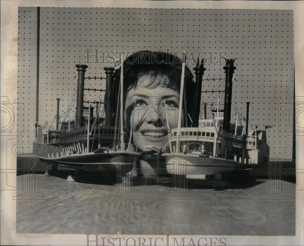 1963 Ingrid Brammeye Missisippi steam boat - Historic Images