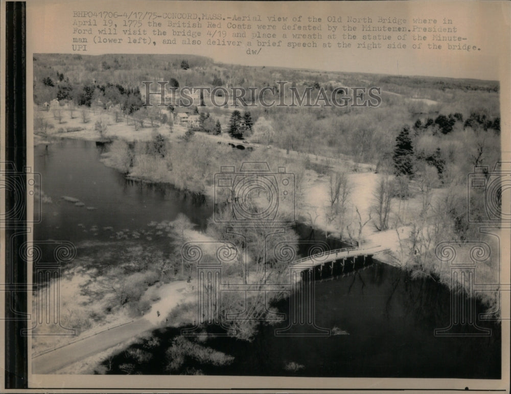 1975 Press Photo Old North Bridge Bicentennial - RRU97445 - Historic Images