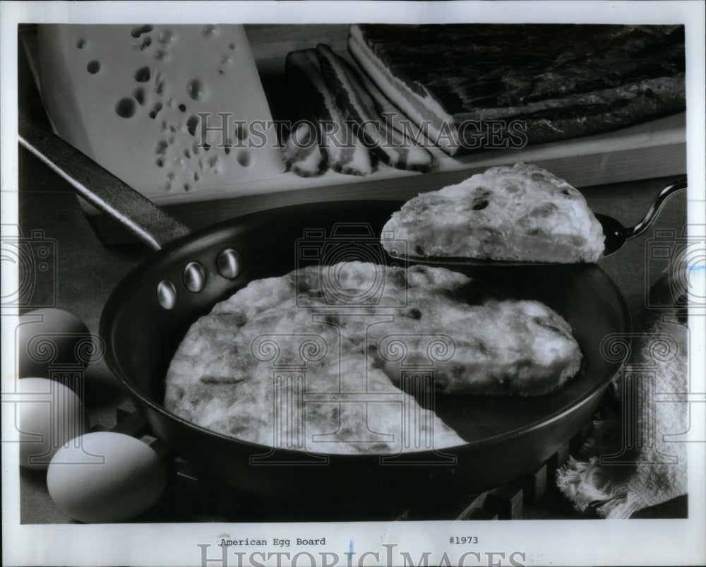 1979 Eggs/Cheese/Bacon/Frittata/Skillet-Historic Images