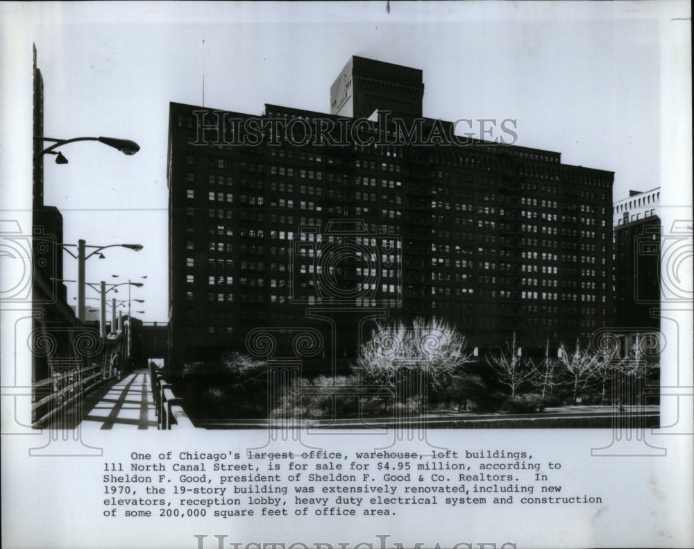 1980 Press Photo Canal Building Warehouse Illinois Mich - RRU97681 - Historic Images