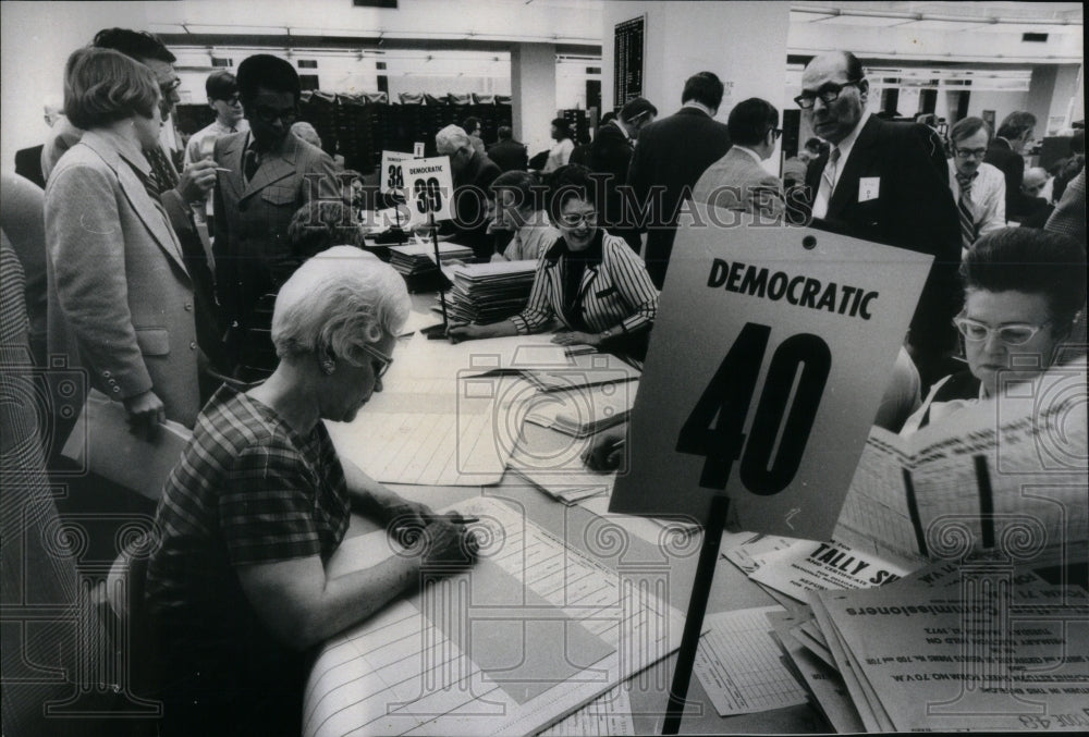 1972 Cook County 40th Ward Votes Checked-Historic Images