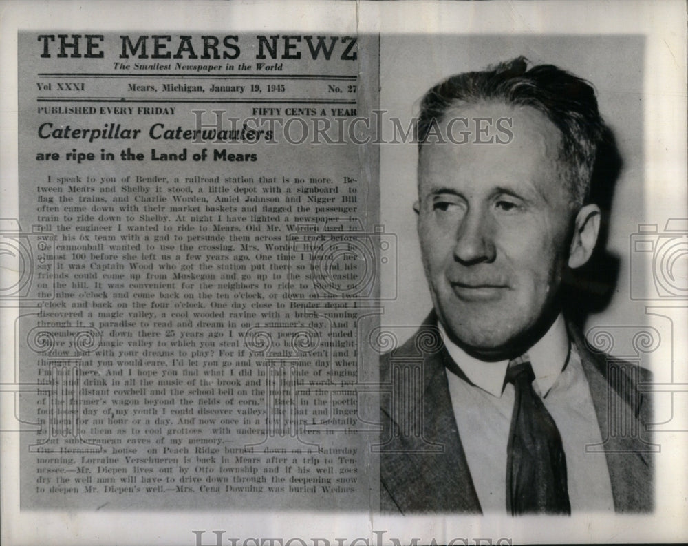 1945 &quot;Mears Newz&quot; World Smallest Newspaper-Historic Images