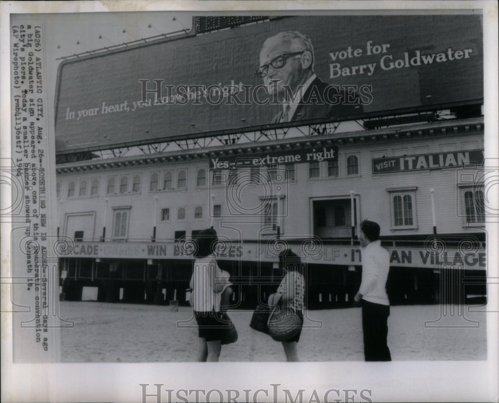 1964 Goldwater Sign Democratic Convention - Historic Images