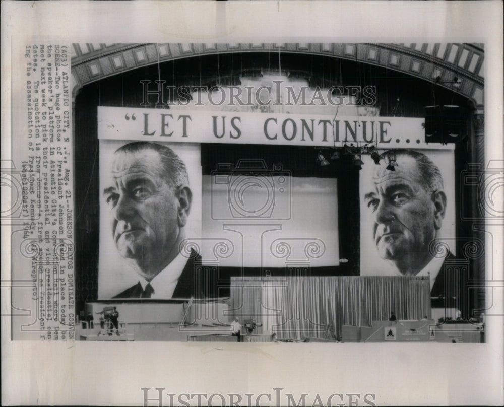 1964 Press Photo National Democratic Convention Hall - RRU99009 - Historic Images