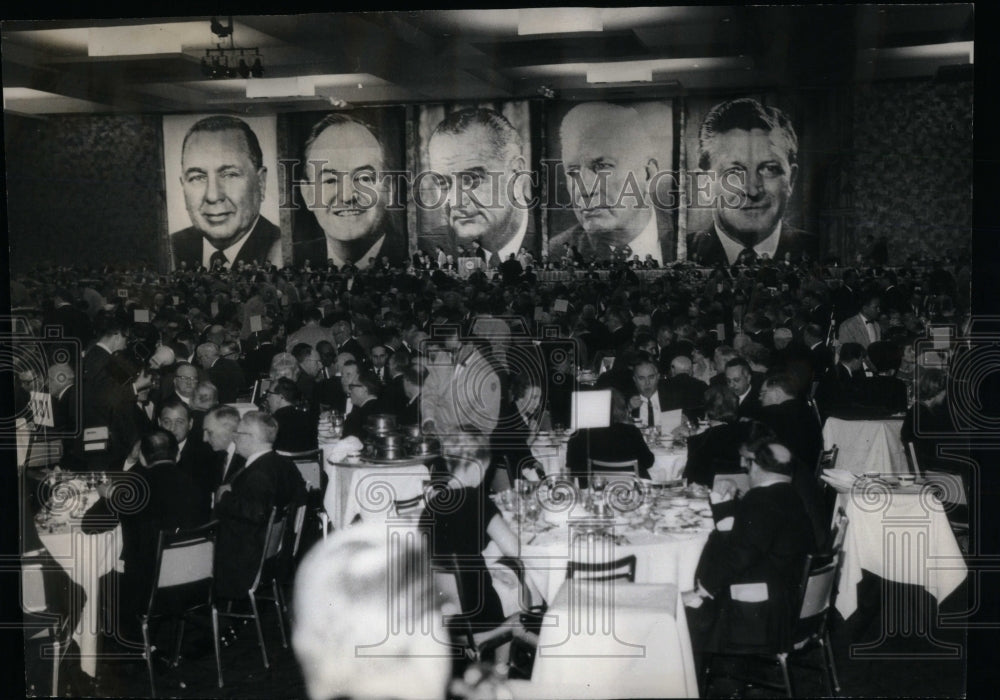 1966 Ballroom Dinner Senator Paul H Douglas-Historic Images