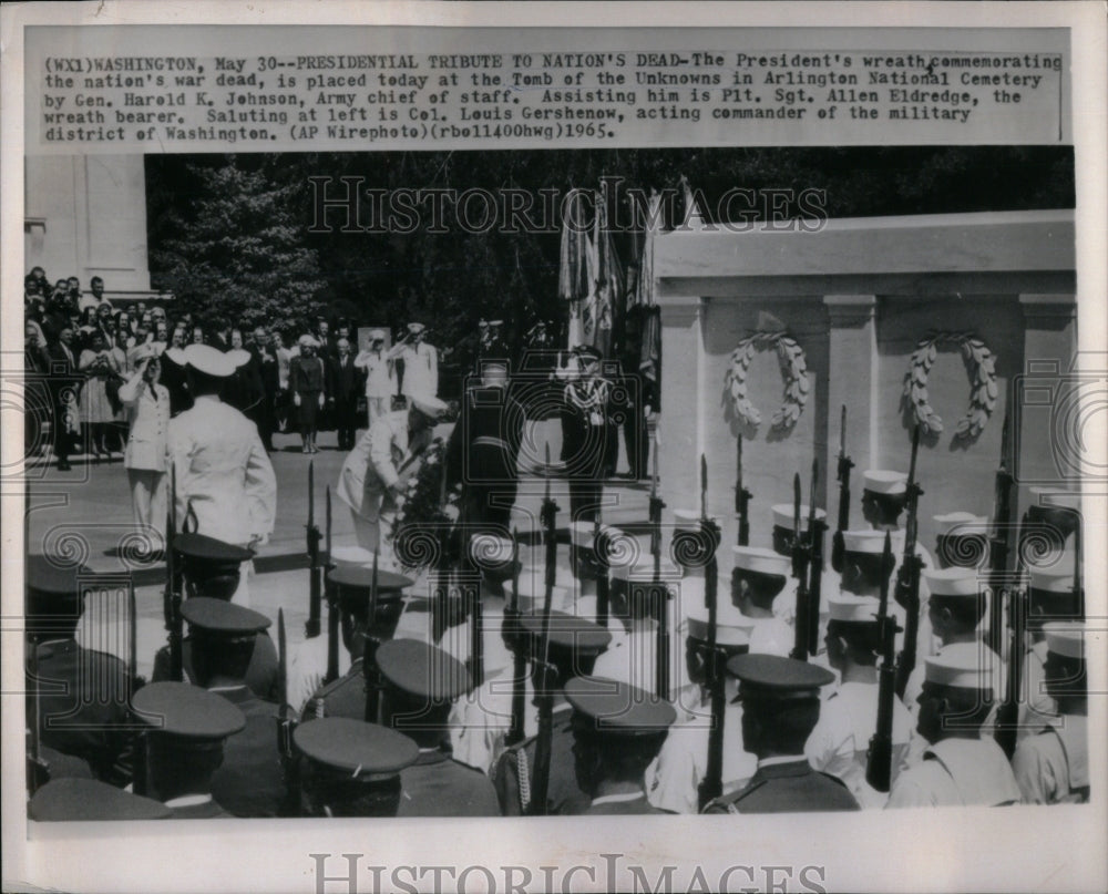 1965 Press Photo Presidential Tribute Nations Harold - RRU99325 - Historic Images