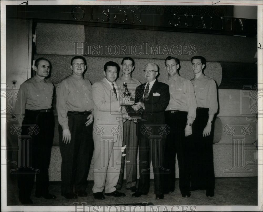 1960 Olson Bowlers Honored Rug Northwest - Historic Images