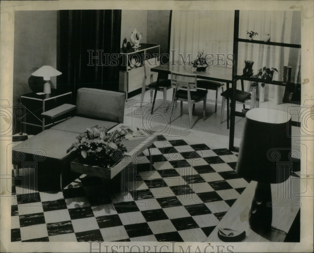 1955 Resilient Tile Flooring Modern Dual - Historic Images