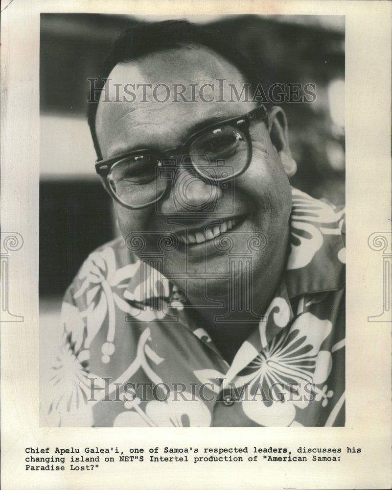 1969 Press Photo Chief Apelu Galea&#39;i Samoa Paradise - RRV00749 - Historic Images