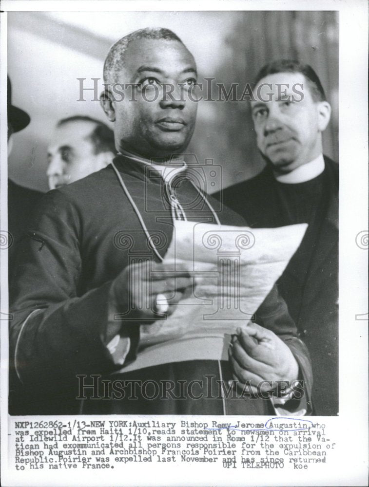 1961 Press Photo Auxiliary Bishop Remy Jerome Augustin - RRV00809 - Historic Images