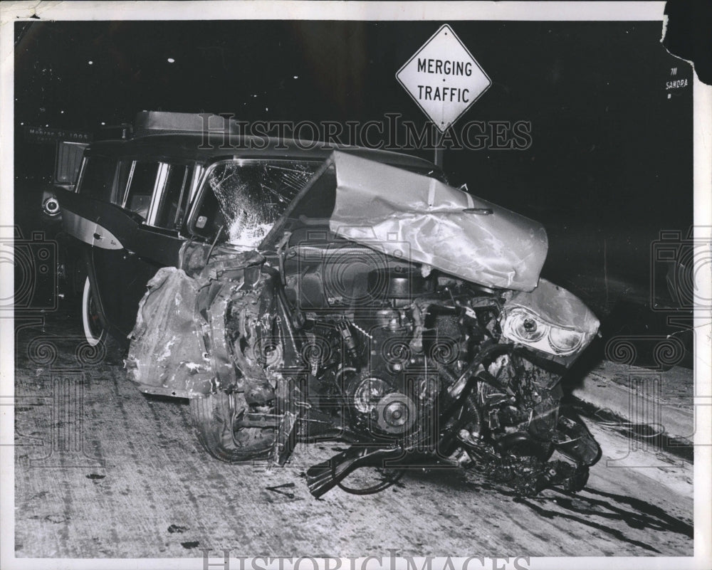 1962 Press Photo Chicago Automobile Accident Wreckage - RRV01133 - Historic Images