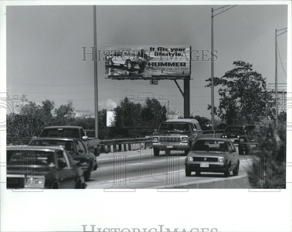 1993 Hummer Billboard Stevenson Expressway - Historic Images