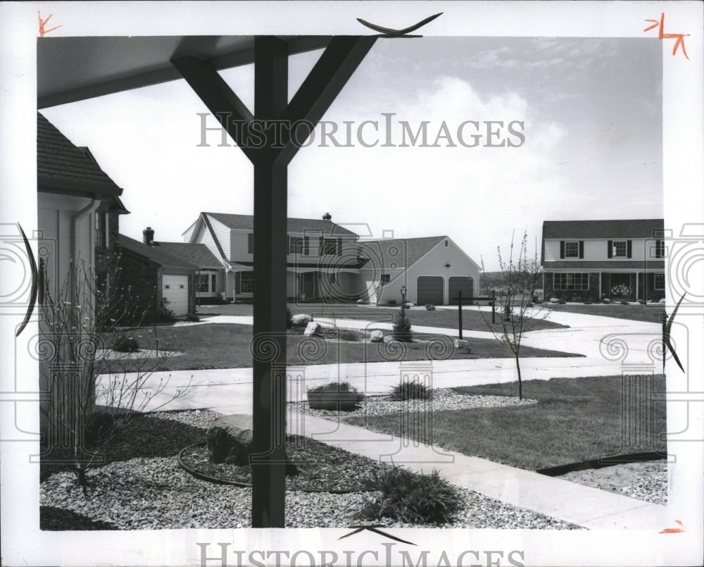 1969 Press Photo Northville Commons Community Houses - RRV01257 - Historic Images