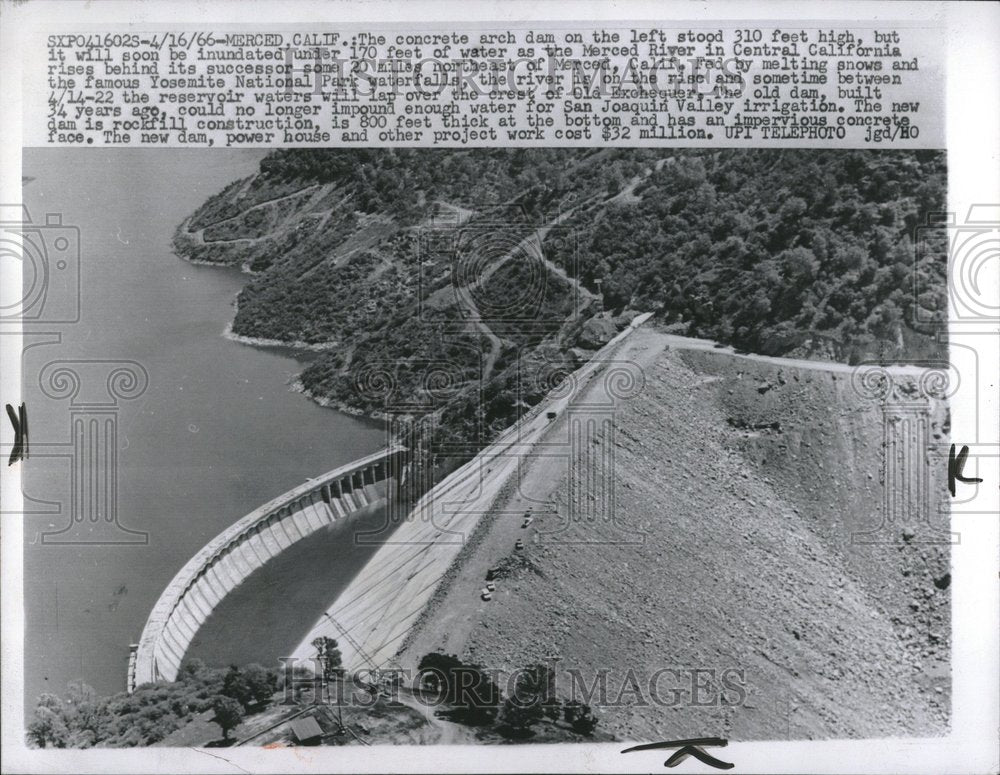 1966 Central California Concrete Arch Dam - Historic Images