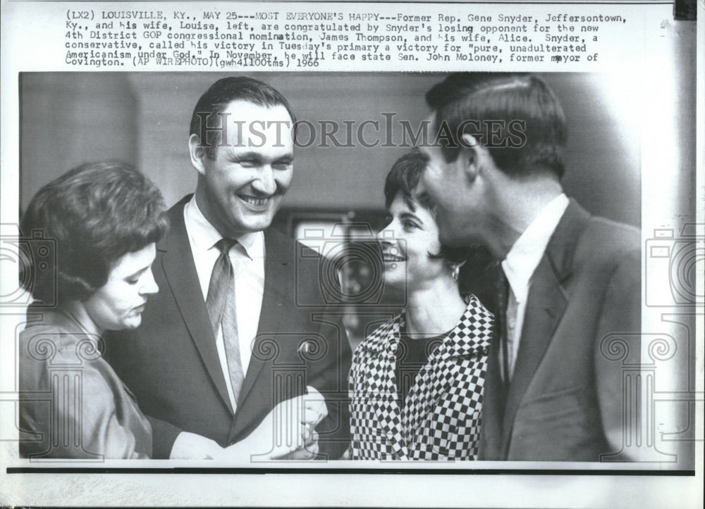 1966 Press Photo Gene Snyder Jeffersontown Louise Wife - RRV01707 - Historic Images