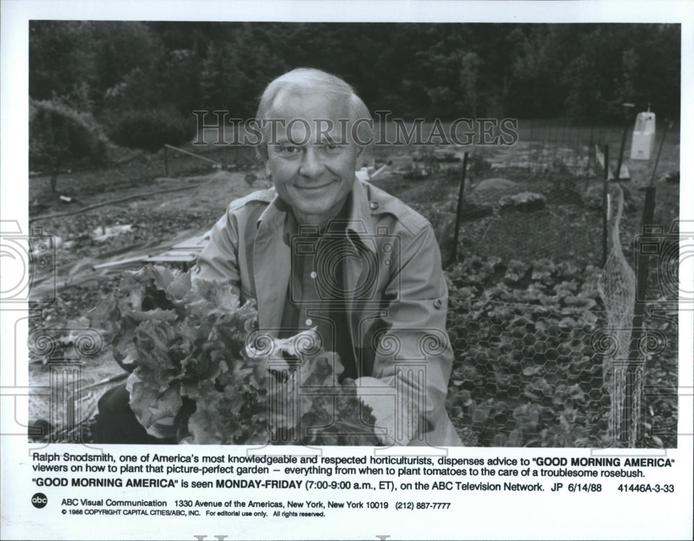 1988 Press Photo Ralph Snodsmith Good Morning America - RRV01721 - Historic Images